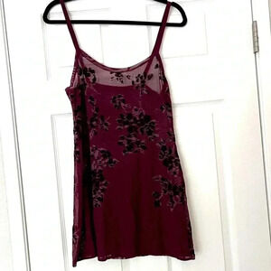 Vintage La Perla Purple flower patterned tank lingerie